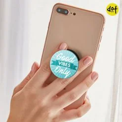 Alternative view of Good Vibes Only - Dot Socket - Mobile Grip Holder