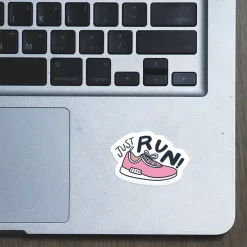 Alternative view of Just Run - Laptop Sticker
