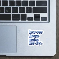 Alternative view of Low Res Jpegs Make Me Cry - Laptop Sticker
