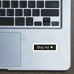 Alternative view of Skip Ad - Laptop Sticker