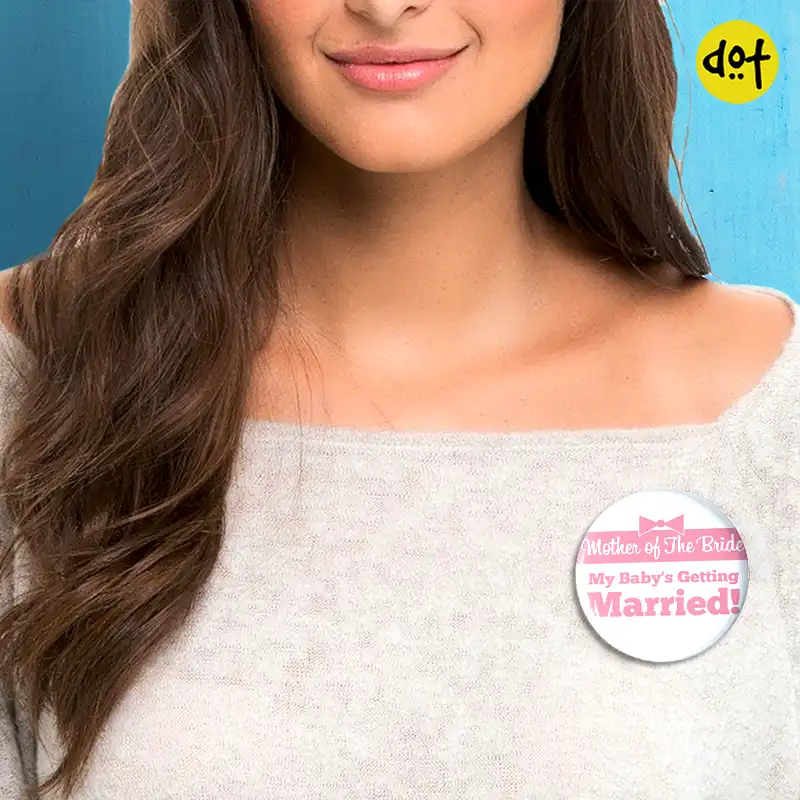 Mother of The Bride - Wedding Button Badges - Image 2