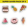 Cute Food Sticker Combo 1 - Pack of 6 Stickers