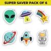 Astronaut Sticker Combo - Pack of 6 Stickers