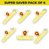 City Names Sticker Combo 1 - Pack of 6 Stickers