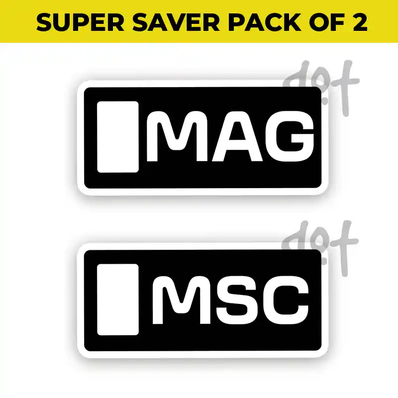 Mick Schumacher and Kevin Magnussen Pack of 2 - Sticker