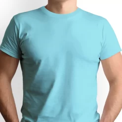 Basic Candy Blue- Crew Neck - T-shirt