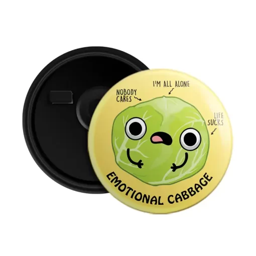 Emotional Cabbage - Fridge Magnet