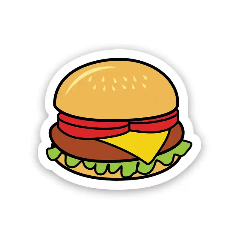 Burger - Laptop Sticker - Dot Badges