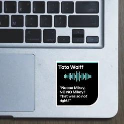 Alternative view of Team Radio No Mikey No - Sticker