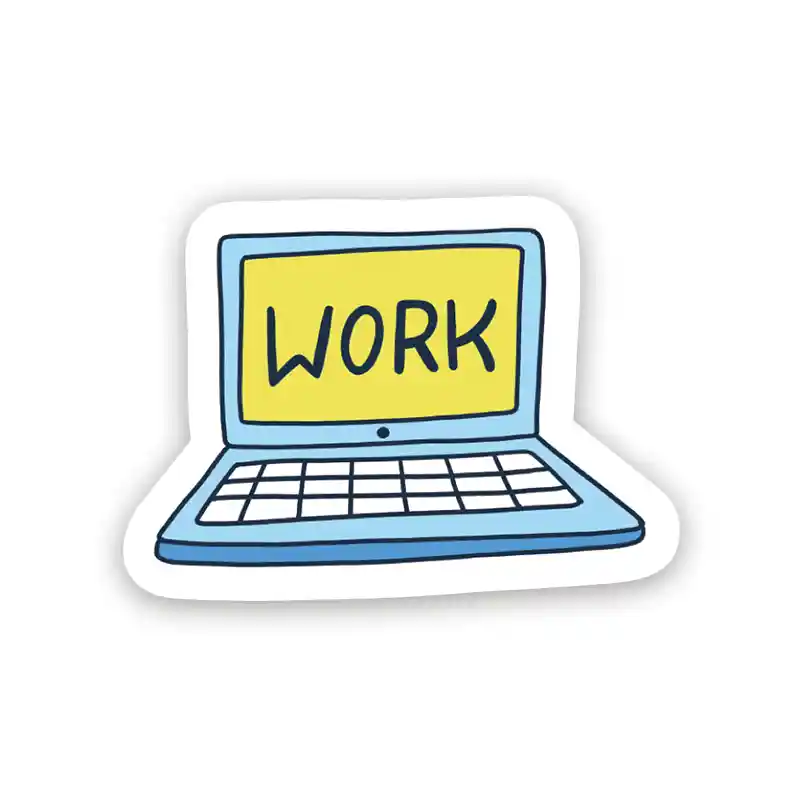 Work - Laptop Sticker - Dot Badges