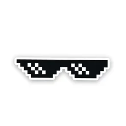 Pixel Glasses - Laptop Sticker