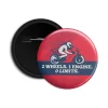 2 Wheels 1 Engine 0 Limits - Pin-back Button Badge