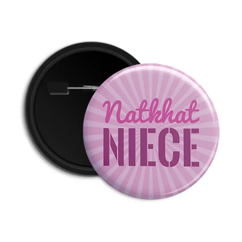 Nakhat Neice - Wedding Button Badges