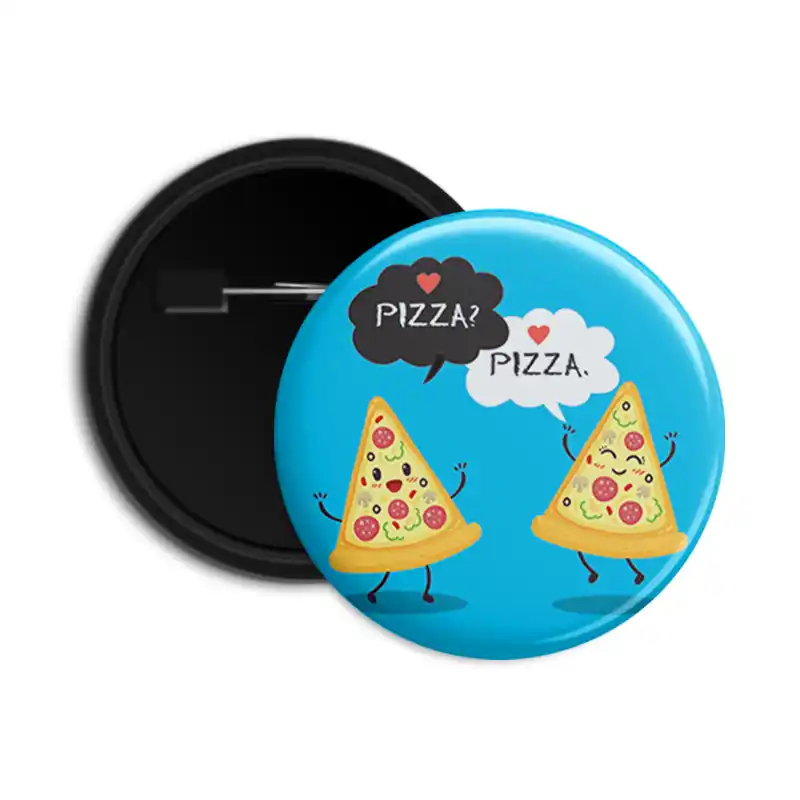 Pizza? Pizza - Pin-back Button Badge