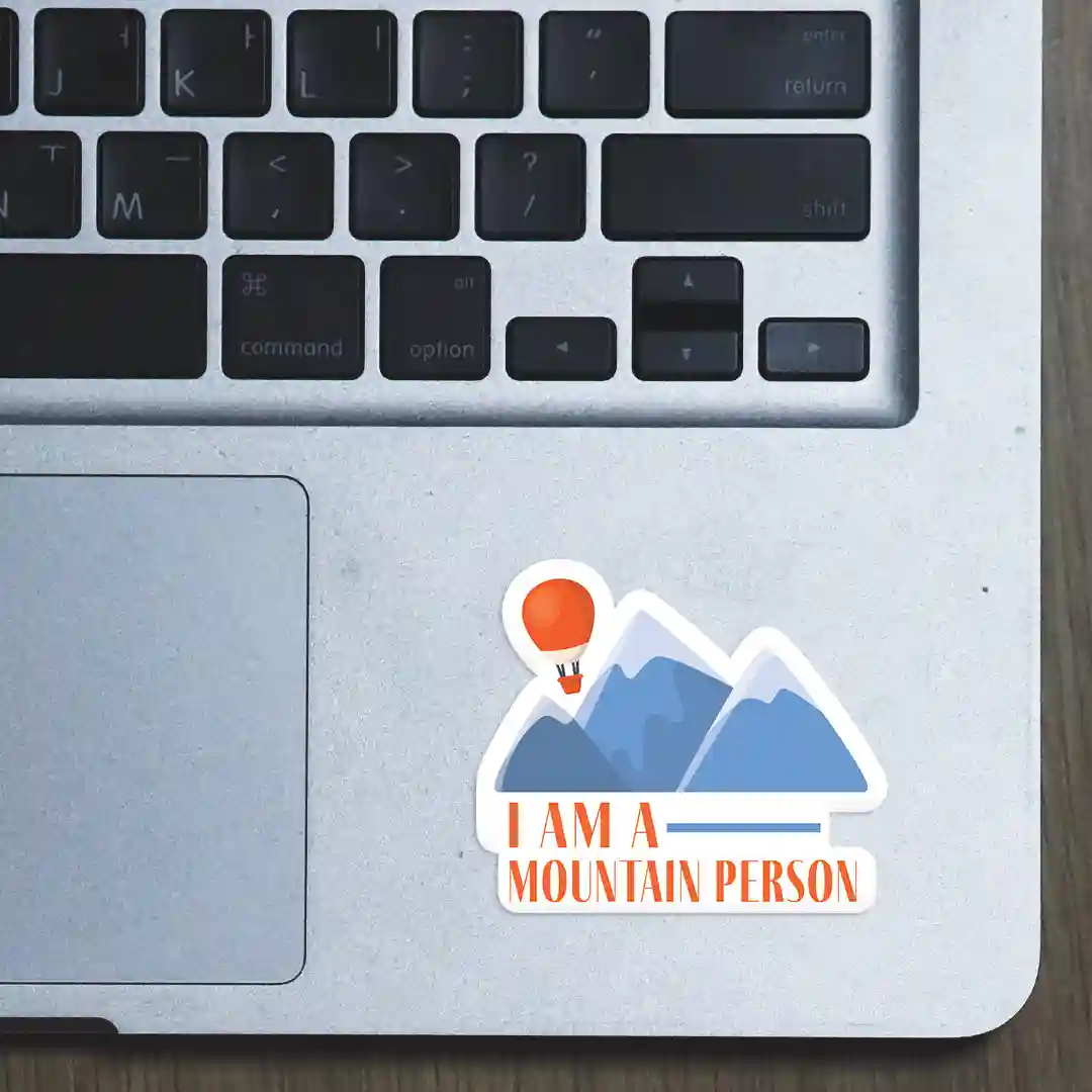 I Am a Mountain Person - Laptop Sticker - Image 2