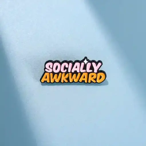 Socially Awkward - Brooch Enamel Pin - Image 2
