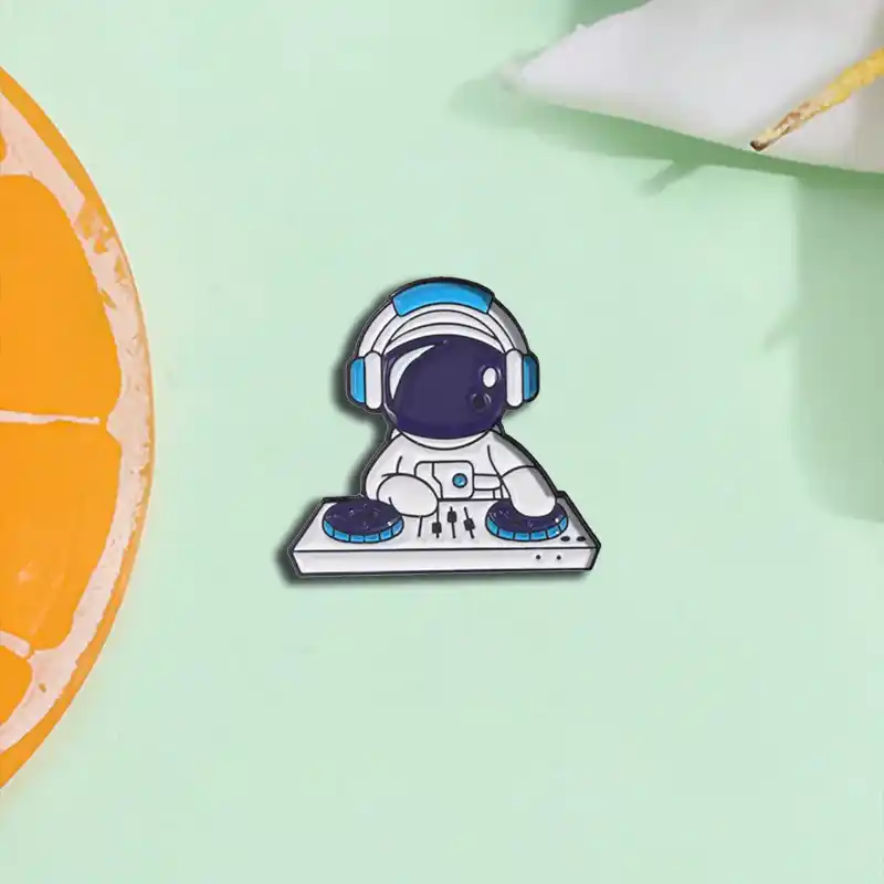 Spaceman DJ - Brooch Enamel Pin - Image 2