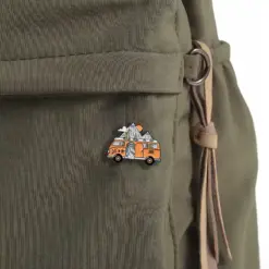 Alternative view of Let's Go Van Travel - Brooch Enamel Pin