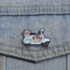 Flower Scooter - Brooch Enamel Pin