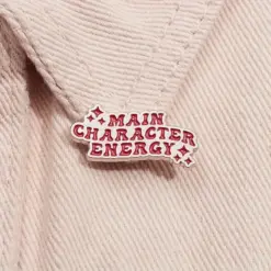 Alternative view of Main Character Energy - Brooch Enamel Pin