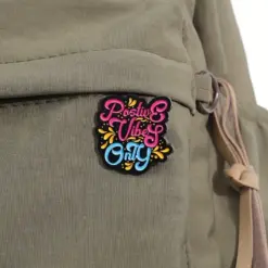 Alternative view of Positive Vibes Only - Brooch Enamel Pin