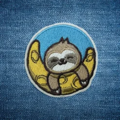 Alternative view of Sloth - Embroidered Iron-On Patch