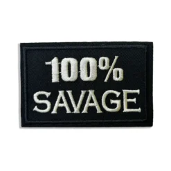 100% Savage - Embroidered Iron-On Patch