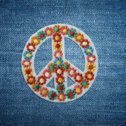 Alternative view of Peace - Embroidered Iron-On Patch