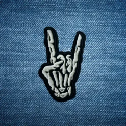 Alternative view of Devil's Horn - Embroidered Iron-On Patch