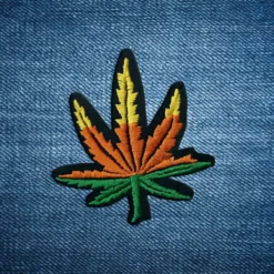 Alternative view of Burn Weed - Embroidered Iron-On Patch