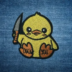 Alternative view of Duck You - Embroidered Iron-On Patch