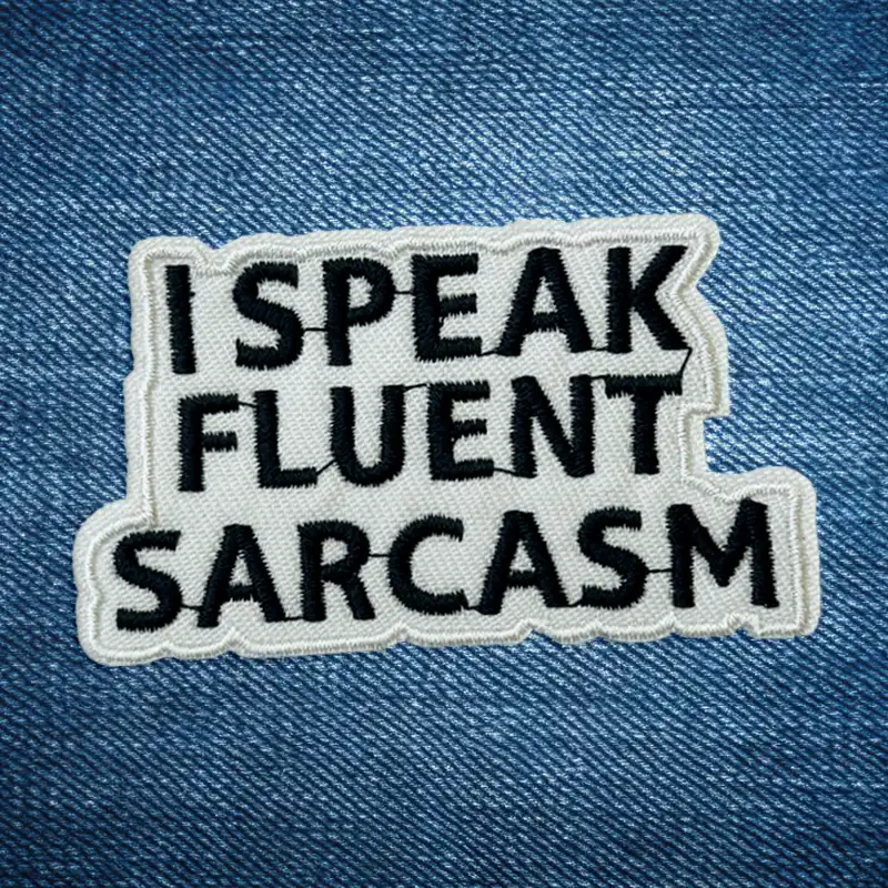 I speak Fluent Sarcasm - Embroidered Iron-On Patch - Image 2