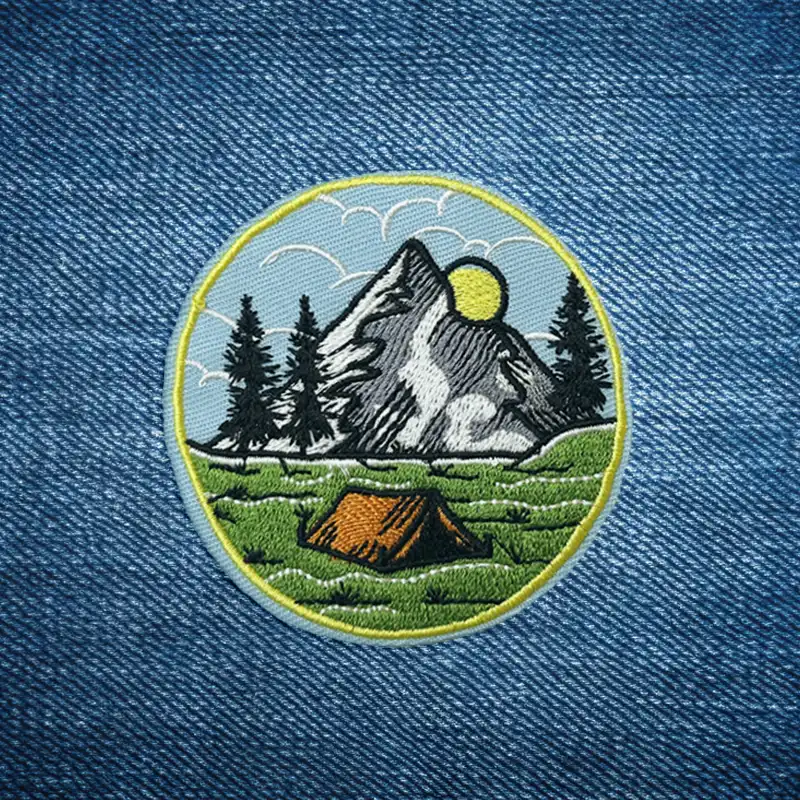 Camping - Embroidered Iron-On Patch - Image 2