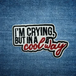 Alternative view of I'm Crying - Embroidered Iron-On Patch