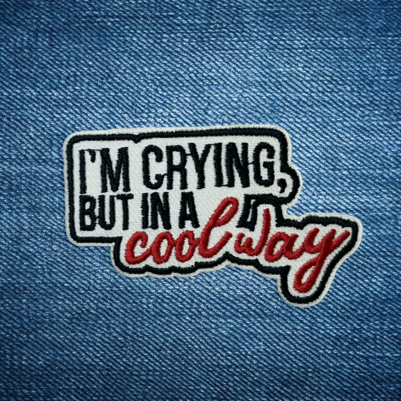 I'm Crying - Embroidered Iron-On Patch - Image 2