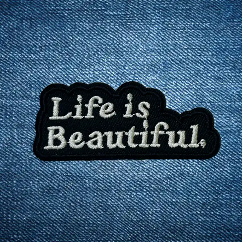 Life Is Beautiful - Embroidered Iron-On Patch - Image 2