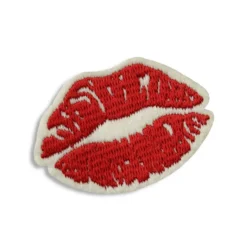 Lips - Embroidered Iron-On Patch