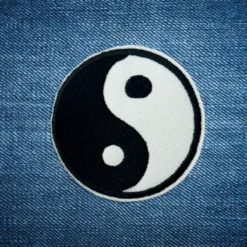 Alternative view of Yin Yang - Embroidered Iron-On Patch