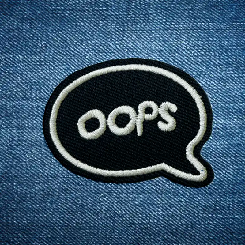 Oops - Embroidered Iron-On Patch - Image 2