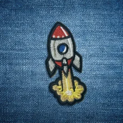 Alternative view of Rocket - Embroidered Iron-On Patch