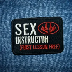 Alternative view of Sex Instructor - Embroidered Iron-On Patch