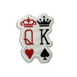 Queen and King - Embroidered Iron-On Patch