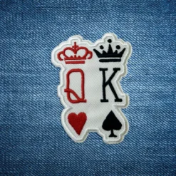 Alternative view of Queen and King - Embroidered Iron-On Patch