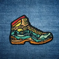 Alternative view of Climber Boot - Embroidered Iron-On Patch