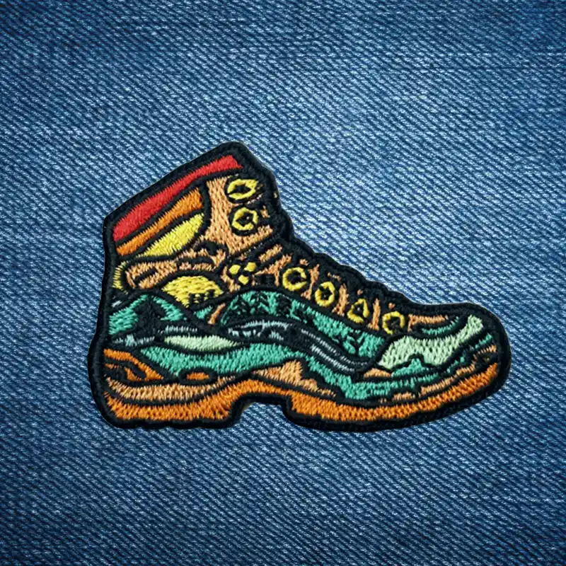 Climber Boot - Embroidered Iron-On Patch - Image 2