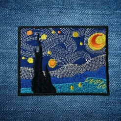 Alternative view of Starry Night - Embroidered Iron-On Patch