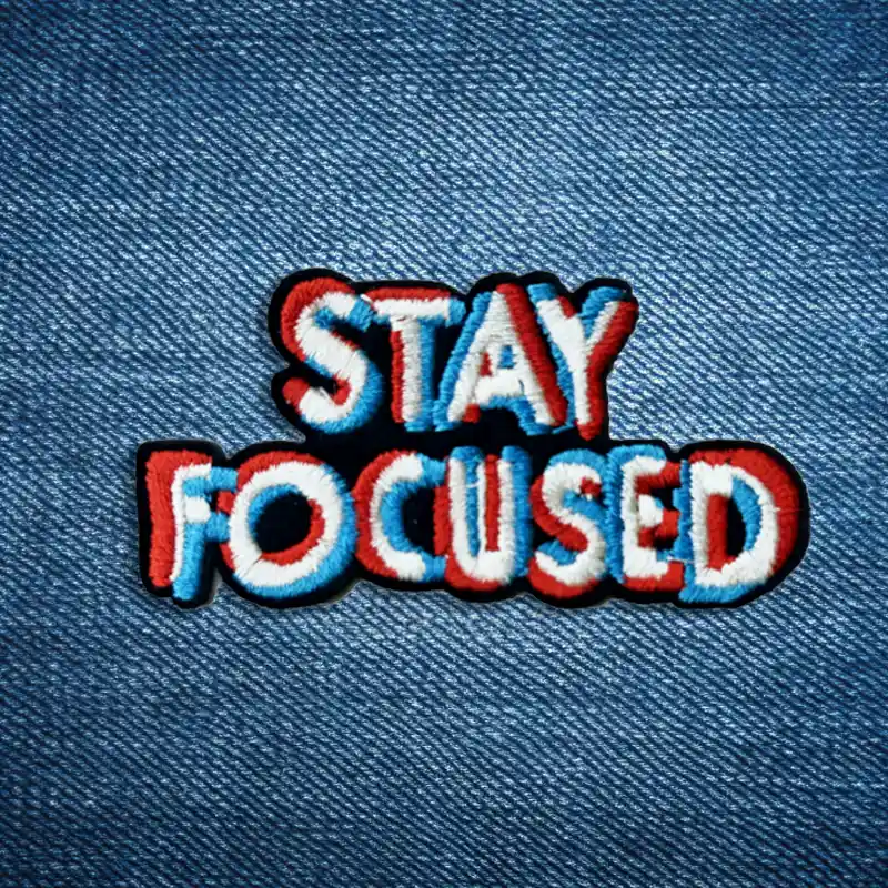 Stay Focused - Embroidered Iron-On Patch - Image 2