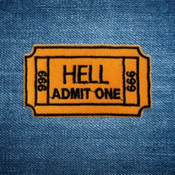 Alternative view of Hell Ticket - Embroidered Iron-On Patch