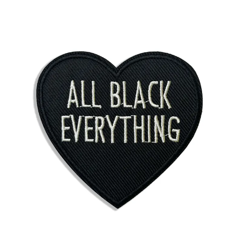 All Black Everything - Embroidered Iron-On Patch