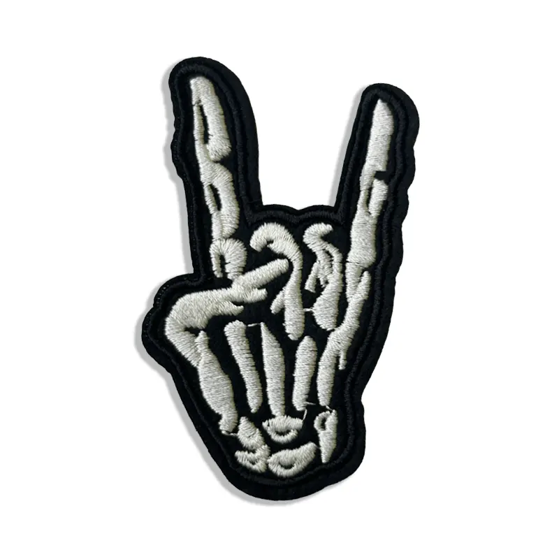 Devil's Horn - Embroidered Iron-On Patch